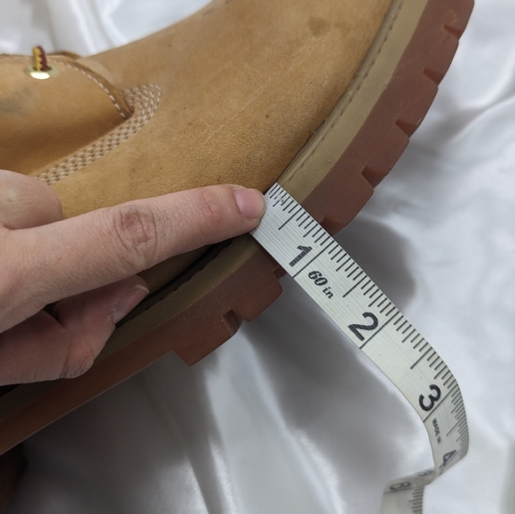 Timberland Men’s 17 Wide Big and Tall Light Brown Leather Lace Up Work Boots - Picture 9 of 12